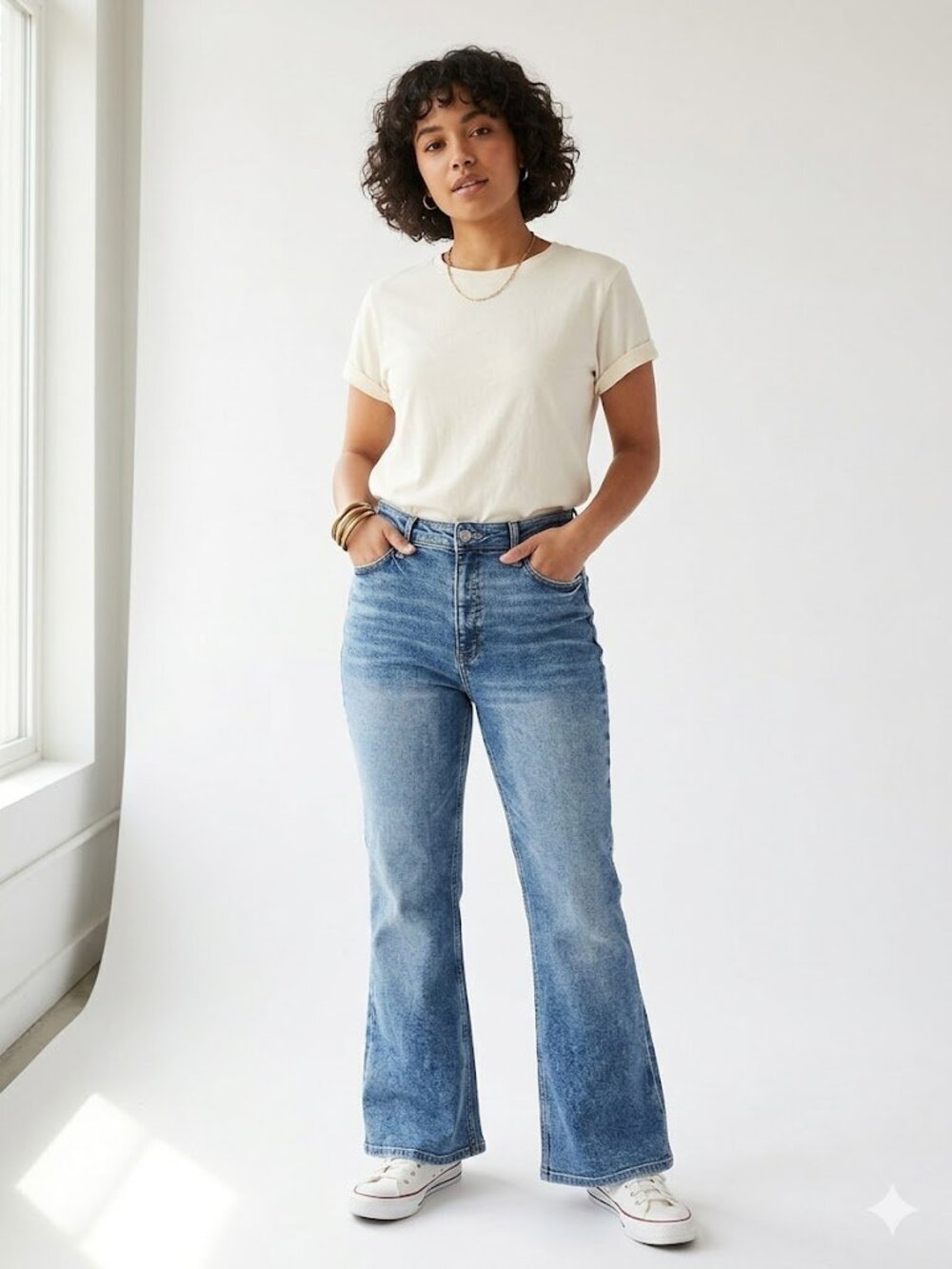 Old Navy Higher High Rise Flare Jeans Size 14 Cropped 28” Inseam Stretch